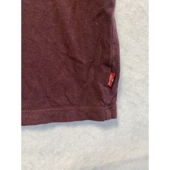 Levi’s GRAPHIC CREWNECK TEE SHIRT Burgundy One Planet One Party Large - Picture 7 of 14
